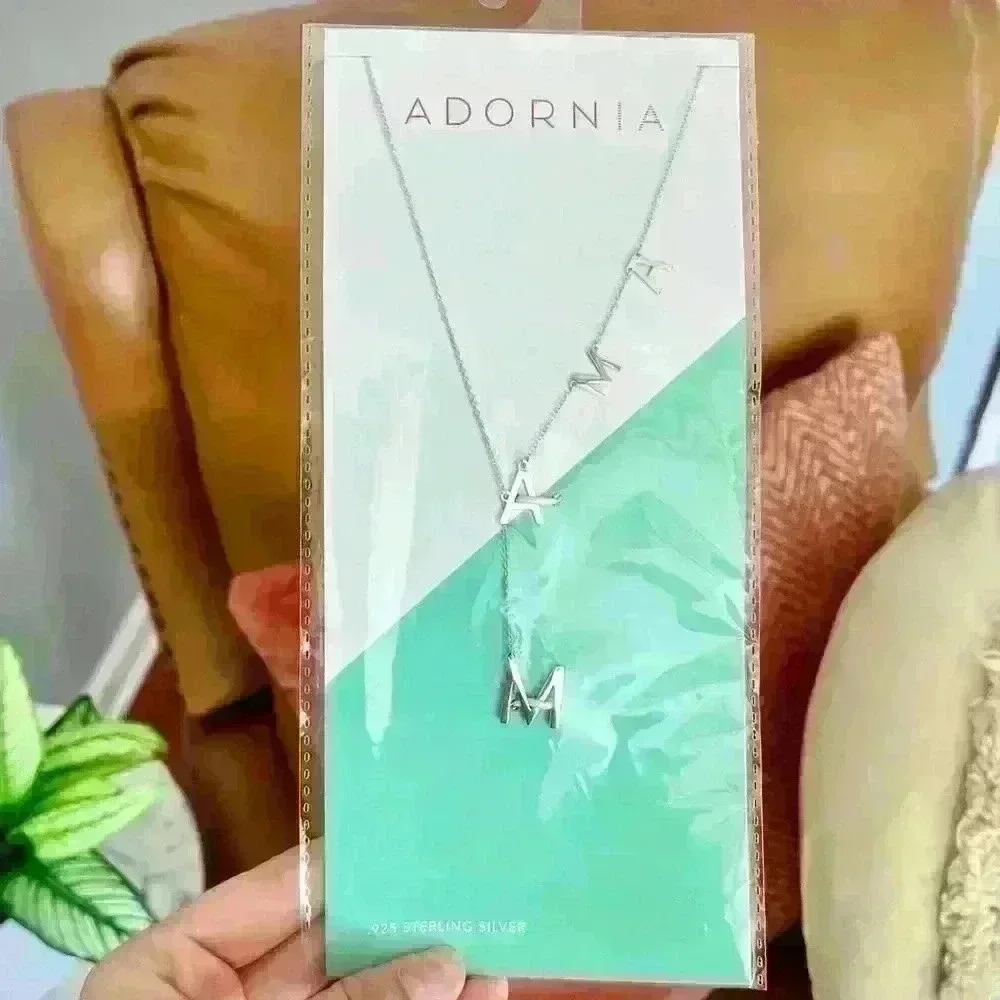 Nwt Adornia “Mama” Silver Chain Necklace